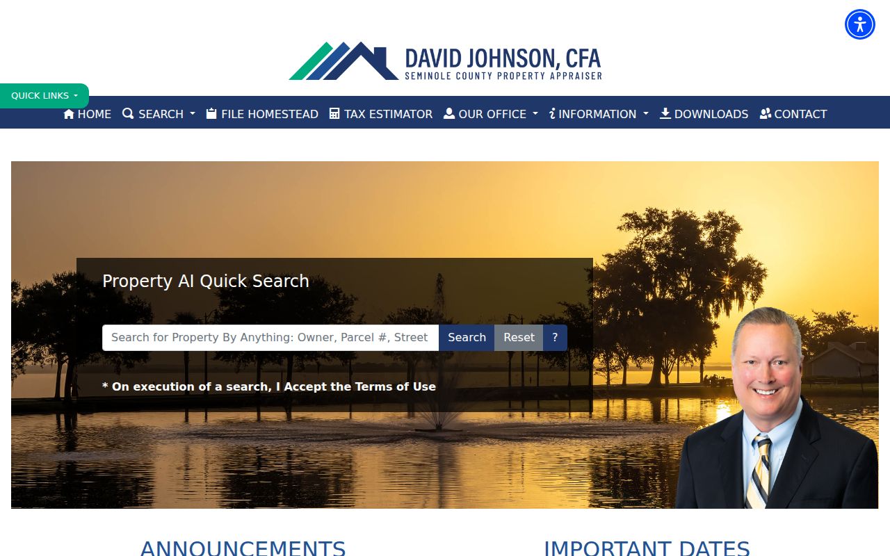 Seminole County Property Appraiser search used for Casselberry resident and address research