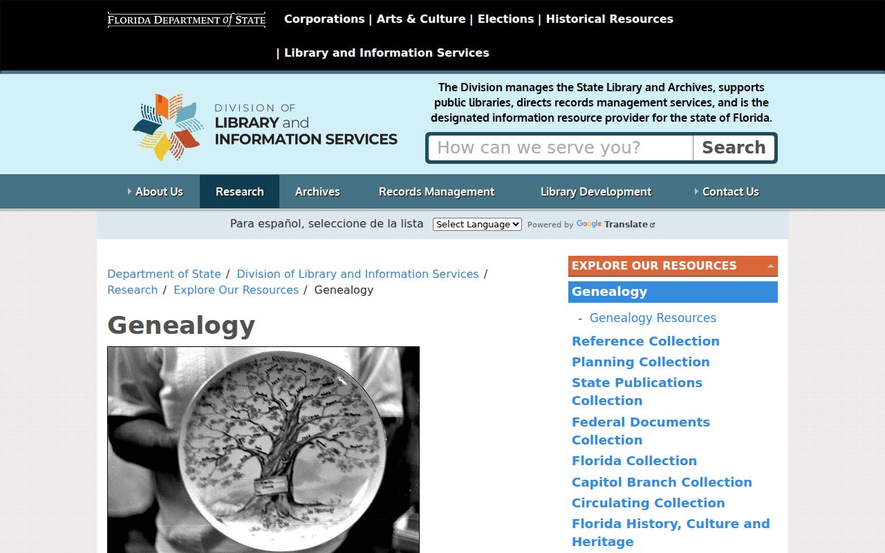 Florida State Archives genealogy resources for Casselberry family history