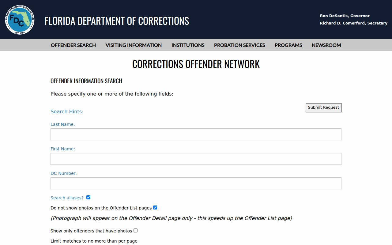 Casselberry resident lookup in Florida corrections records
